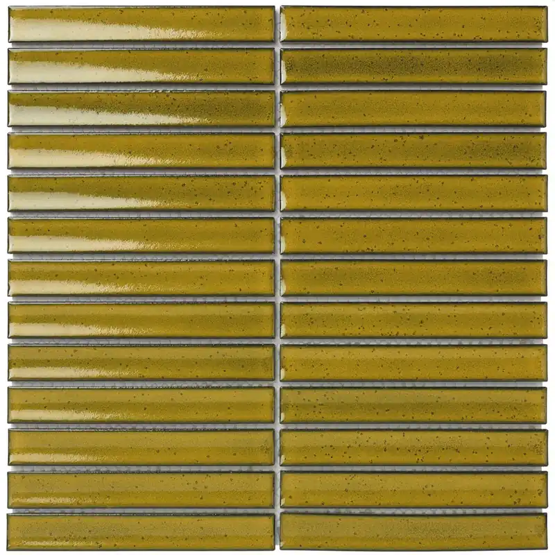 Wand Mozaïek Tegels Kitkat Factory Keramiek Geel - Matje 29,6x29,9cm Beperkte Voorraad