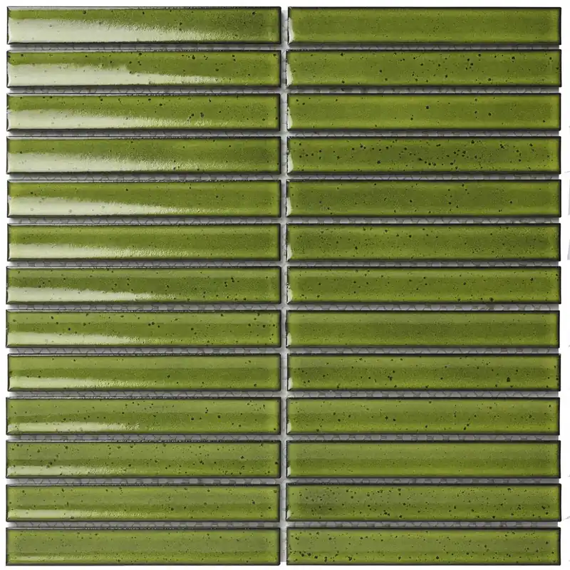 Gecertificeerd Wand Mozaïek Tegels Kitkat Factory Keramiek Groen - Matje 29,6x29,9cm