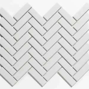 Nieuw Wand Mozaïek Tegels Factory Keramiek Visgraat Wit - Matje 27,4x31,8cm
