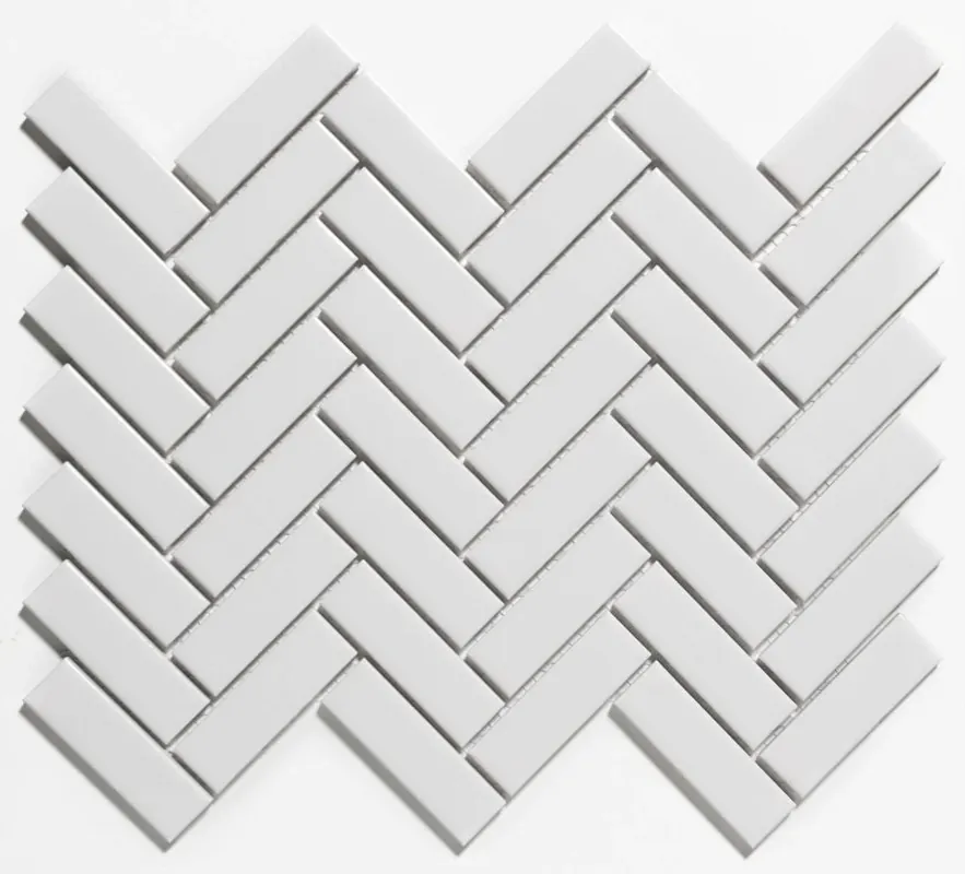 Nieuw Wand Mozaïek Tegels Factory Keramiek Visgraat Wit - Matje 27,4x31,8cm