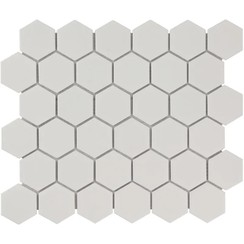 Wand & Vloer Mozaïek Tegels Factory Hexagon Keramiek Wit Mat - Matje 28,1x32,5cm Weekendaanbieding