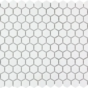 Wand Mozaïek Tegels Factory Hexagon Keramiek Wit Mat - Matje 26x30cm Aanbieding