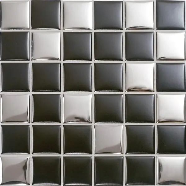Wand Mozaïek Tegels Factory Keramiek Night Zwart Wit - Matje 30x30cm Korting