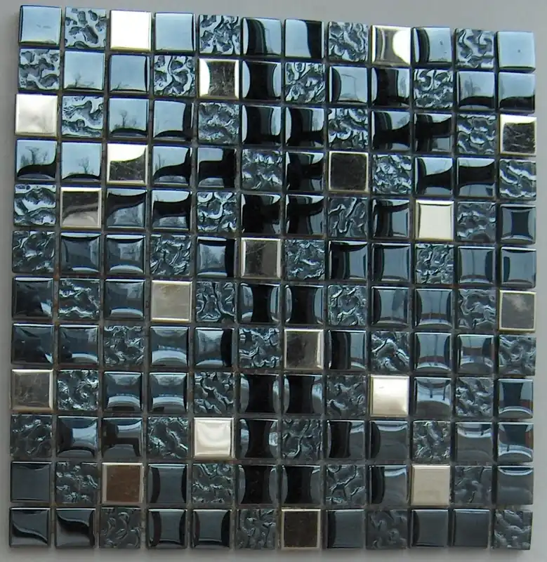 Op = Op Wand Mozaïek Tegels Factory Glas Toscane Blauw - Matje 30x30cm