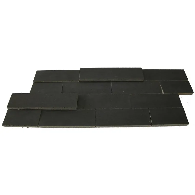 Populair Wand Mozaïek Tegels Factory Bali 3D Zwart - Matje 20x50cm