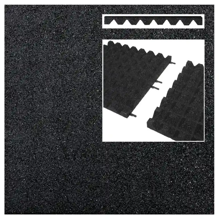Aanbieding Rubbertegel 50x50x3 zwart