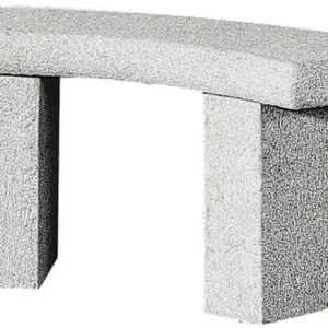 Beste Prijs Bank Basic graniet grijs gebogen 115 cm