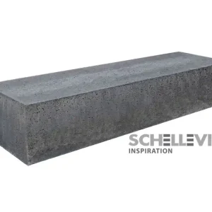 Hoge Kwaliteit Schellevis Zitelement 200x60x40 cm recht grijs