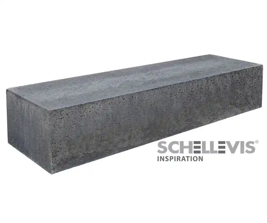 Hoge Kwaliteit Schellevis Zitelement 200x60x40 cm recht grijs