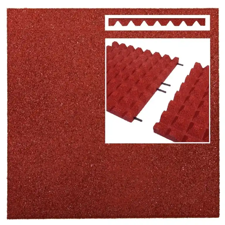 Rubbertegel 50x50x4 rood Voordeelprijs
