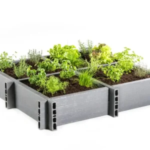 Gereduceerde Prijs Moestuinbak Grijs 120x120x22cm