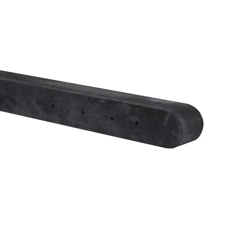 Stampbetonpaal 3 sponner 10x10x278 cm voor rechte schermen Antraciet (sponning 27 cm) Uitverkoop