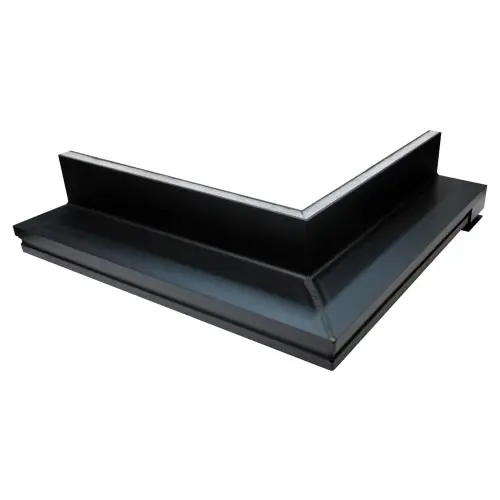 Op = Op Sleufgoot zwart aluminium Sidedrain/75 binnenhoek 500/500 mm