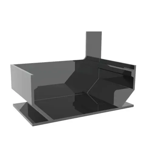 Goedkoop Sleufgoot zwart aluminium Sidedrain/75 eindstuk links