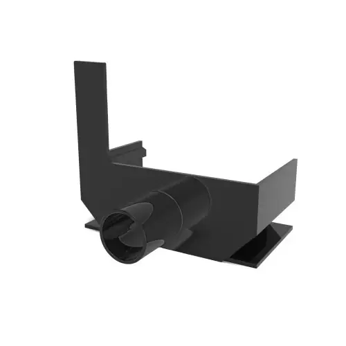 Superprijs Sleufgoot zwart aluminium Sidedrain/75 eindstuk links + uitloop 50 mm
