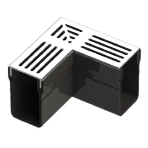 Fabrieksprijs Star Drain hoekstuk met grijs aluminium rooster