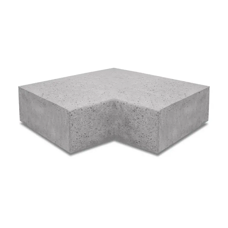 ArtiStone hoekstuk traptreden 90° binnen 40x20 Grijs Actieprijs