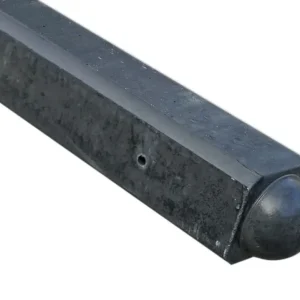 Eindpaal tbv plantenbak bol 10x10x100 (sponning 37 cm) antraciet Hoge Kwaliteit