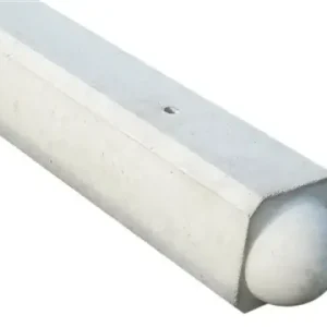 Hoekpaal bol 10x10x230 (sponning 37 cm) Wit Speciale Aanbieding