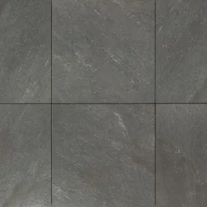 Koopje Keramische tegel 60x60x2 cm Due Palermo Antracite gerectificeerd