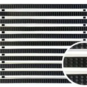 ACO Schoonloper Aluminium mat met cassetteborstel zwart 60x40x2cm Gratis Retour