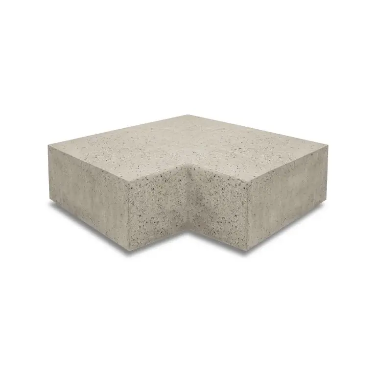 ArtiStone hoekstuk traptreden 90° binnen 37x15 Greige Laatste Versie