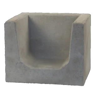 U-hoekelement Grijs 40x50x40 cm Nieuw