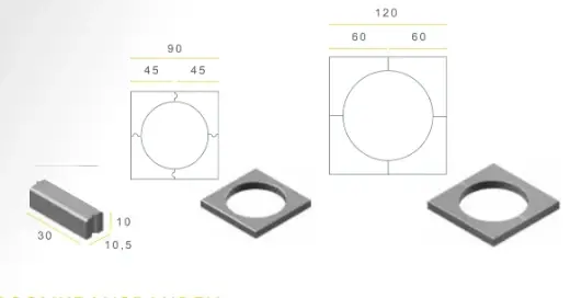 Boomkransband element 60x60x12 di grijs vk Must-Have
