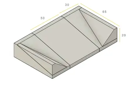 Nieuw Invalide-inritblok 18/20 8/20x65x30 links grijs vis