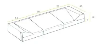 Seizoensaanbieding Inritblok 13/15 18x45x50 rechts zwart vis