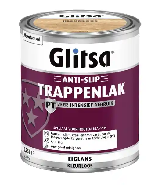 Lage Kosten glitsa trappenlak anti-slip blank 0,75 ltr