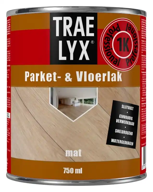 Trae Lyx Parketlak & Vloerlak Mat 0.75 ltr Gecertificeerd