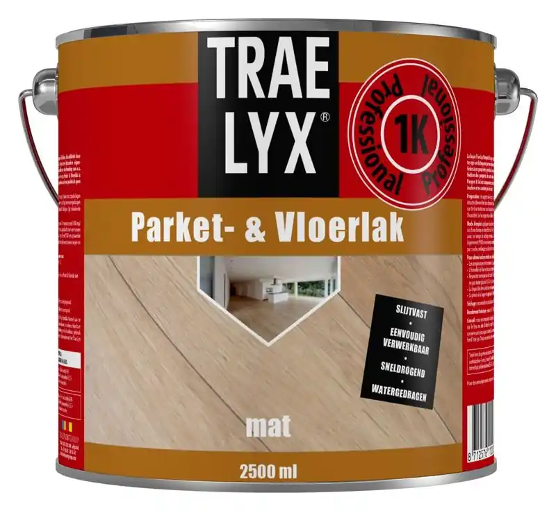 Beperkt Aanbod Trae Lyx Parketlak & Vloerlak Mat 2,5 Ltr