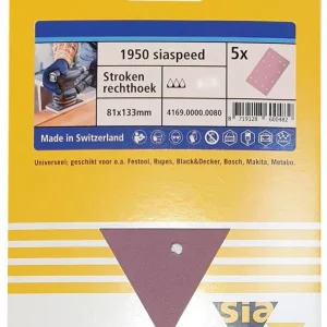 Sia 1950 Siaspeed Strook 81x133mm P120 5st Uitverkoop