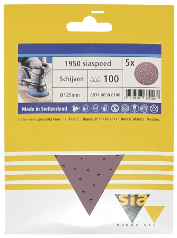 Finale Uitverkoop Sia 1950 Siaspeed Schuurschijf 125 mm (P240) 5 st
