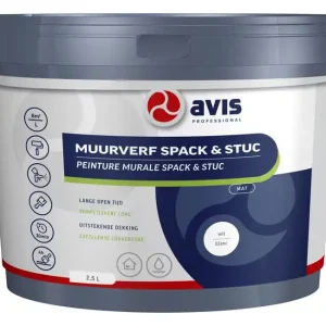 Avis Muurverf Spack & Stuc (lichte kleuren) 2,5 Lt Aanbieding