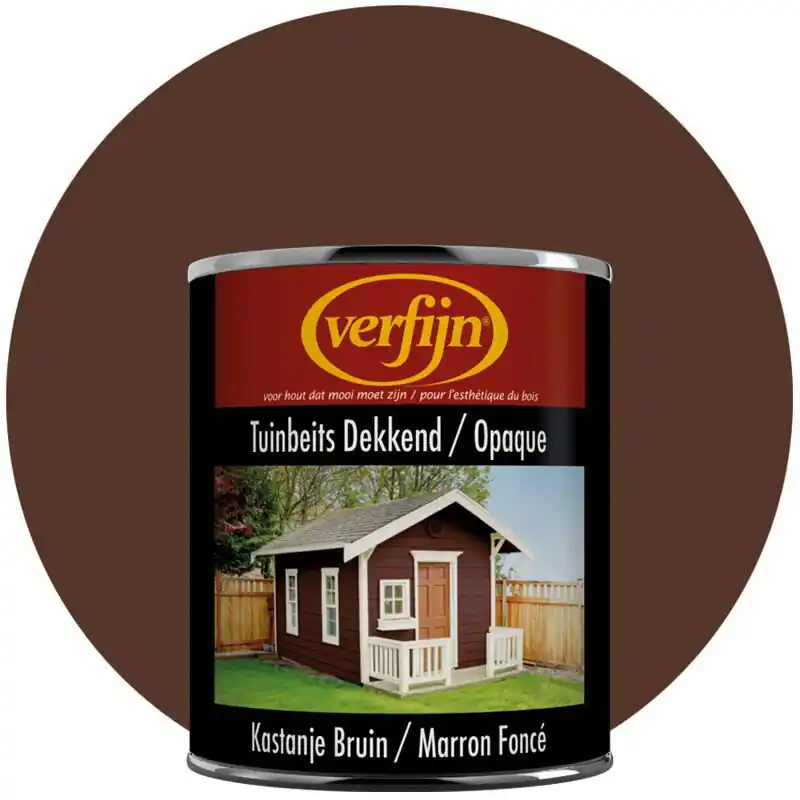 Verfijn Tuinbeits Dekkend (Kastanje bruin) 2,5 Lit Laatste Kans