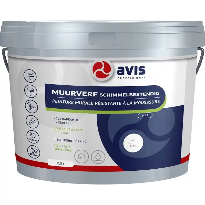 Avis Muurverf Schimmelbestendig Lichte kleur 2,5 l Rechtstreeks Van De Fabrikant