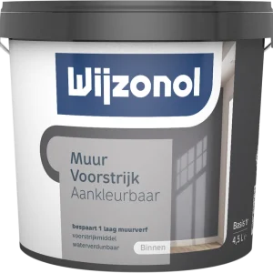 Wijzonol Muurvoorstrijk Kleurbaar (donker) 5 ltr Snelle Levering