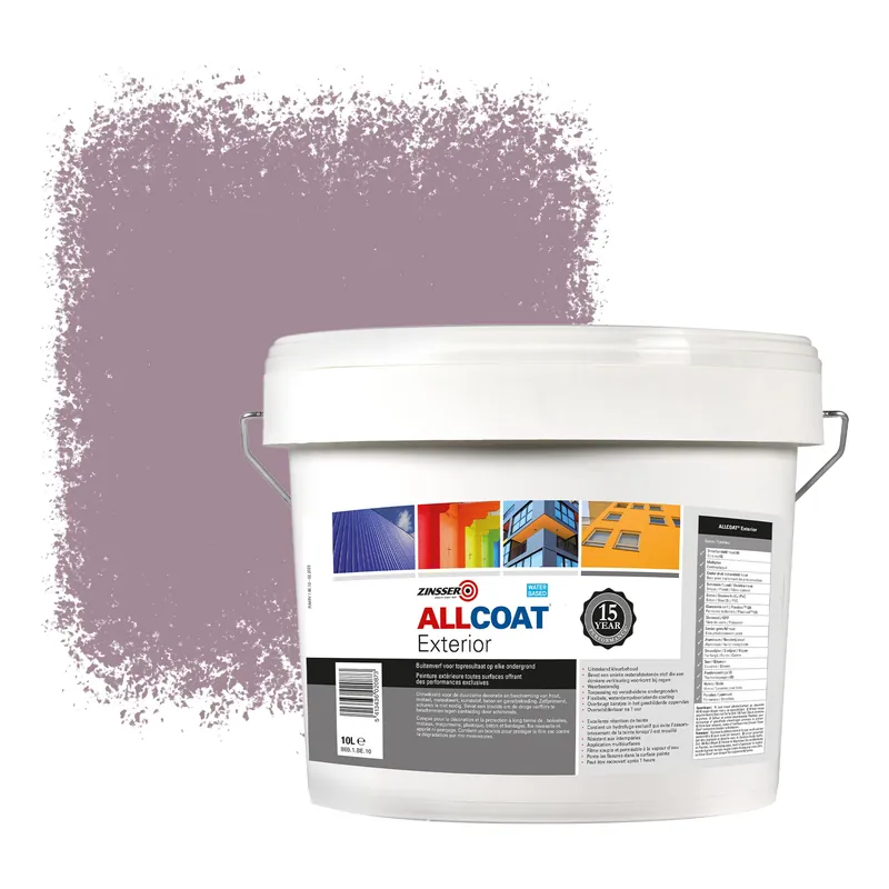 Must-Have Zinsser Allcoat Exterior Muurverf RAL 4009 Pastelviolet - 10 liter