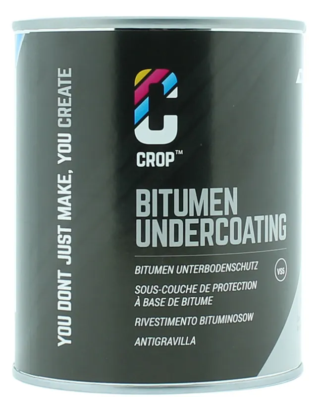 CROP Bitumen Undercoating ZWART - Blik 1 liter Nieuw