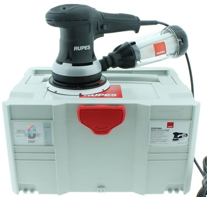 RUPES ER305TE Schuurmachine 150mm in Systainer - 5mm schuuruitslag Hoge Kwaliteit