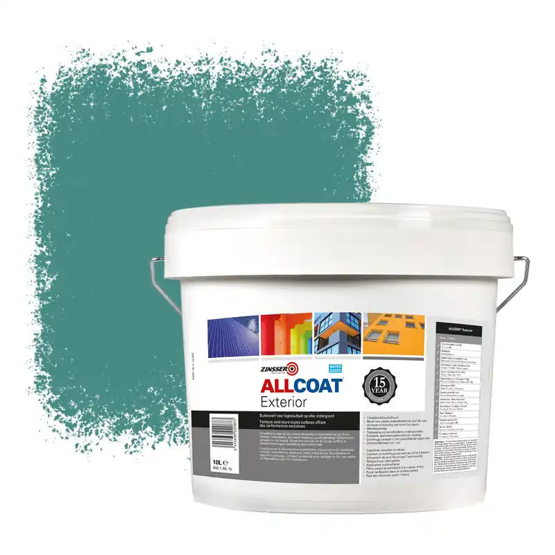 Zinsser Allcoat Exterior Muurverf RAL 6033 Mintturkoois - 10 liter Hete Deal