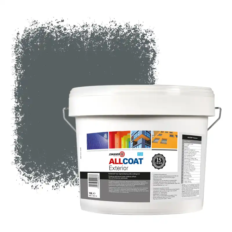 Zinsser Allcoat Exterior Muurverf RAL 7012 Basaltgrijs - 10 liter Laatste Kans