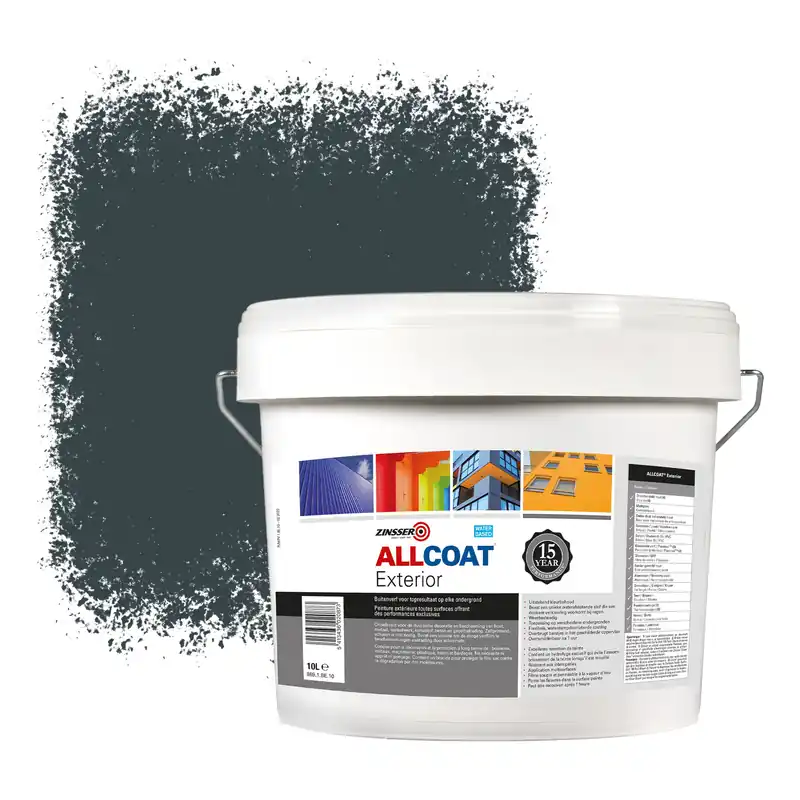 Zinsser Allcoat Exterior Muurverf RAL 7026 Granietgrijs - 10 liter Actieprijs