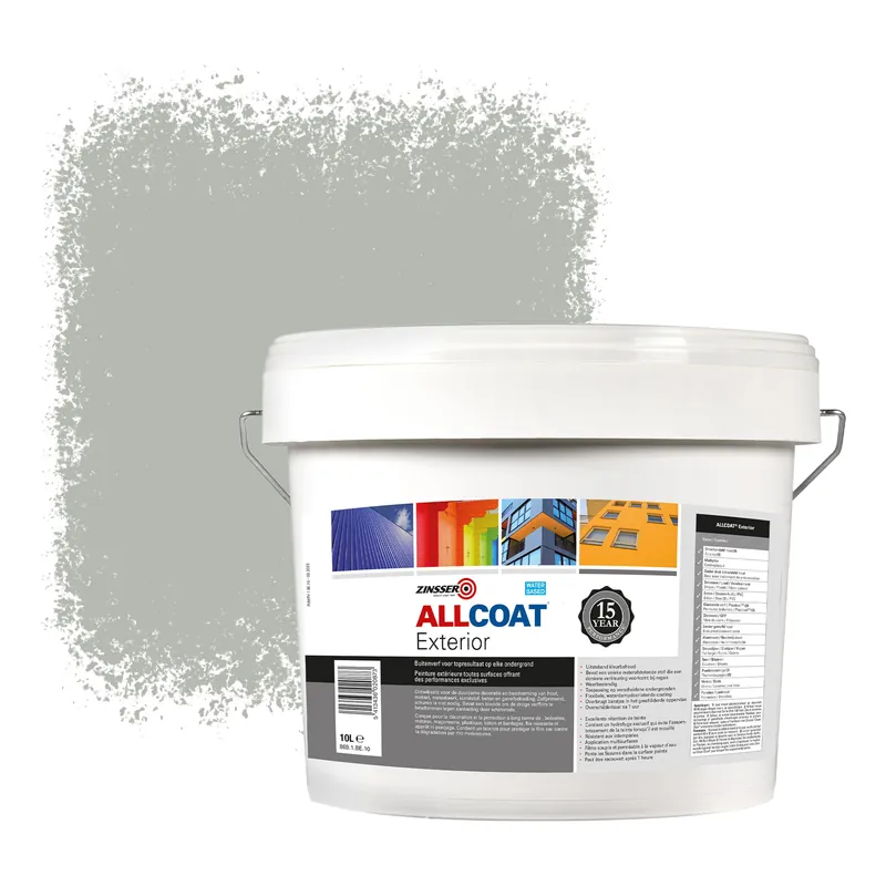 Flitsaanbieding Zinsser Allcoat Exterior Muurverf RAL 7038 Agaatgrijs - 10 liter