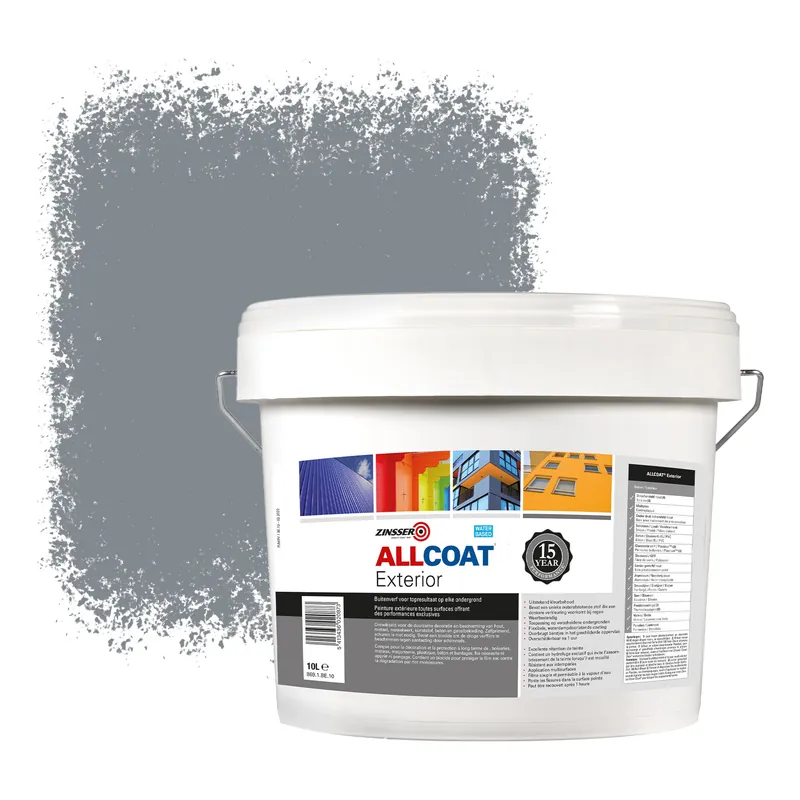 Alleen Vandaag Zinsser Allcoat Exterior Muurverf RAL 7046 Telegrijs 2 - 10 liter