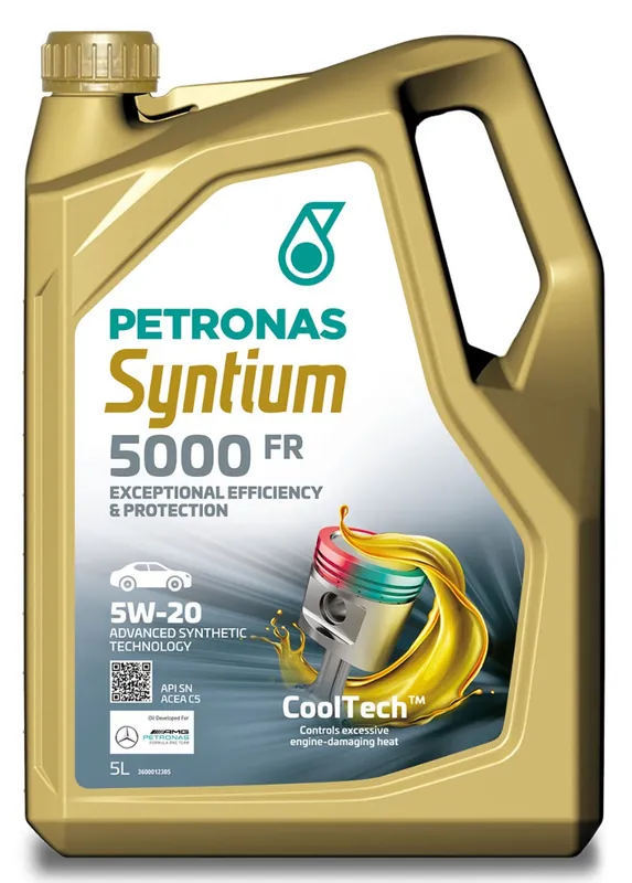 Tijdelijk Beschikbaar Petronas Syntium 5000 FR 5w20 olie 5 liter