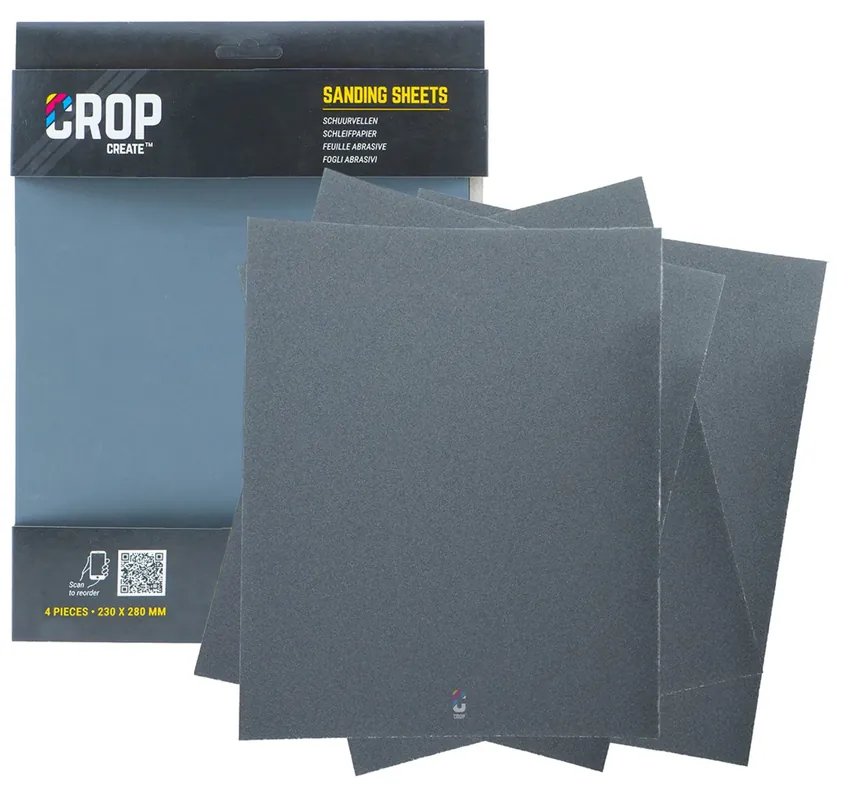 CROP Waterproof Schuurpapier korrel 400 - 230x280mm - 4 stuks Snelle Levering