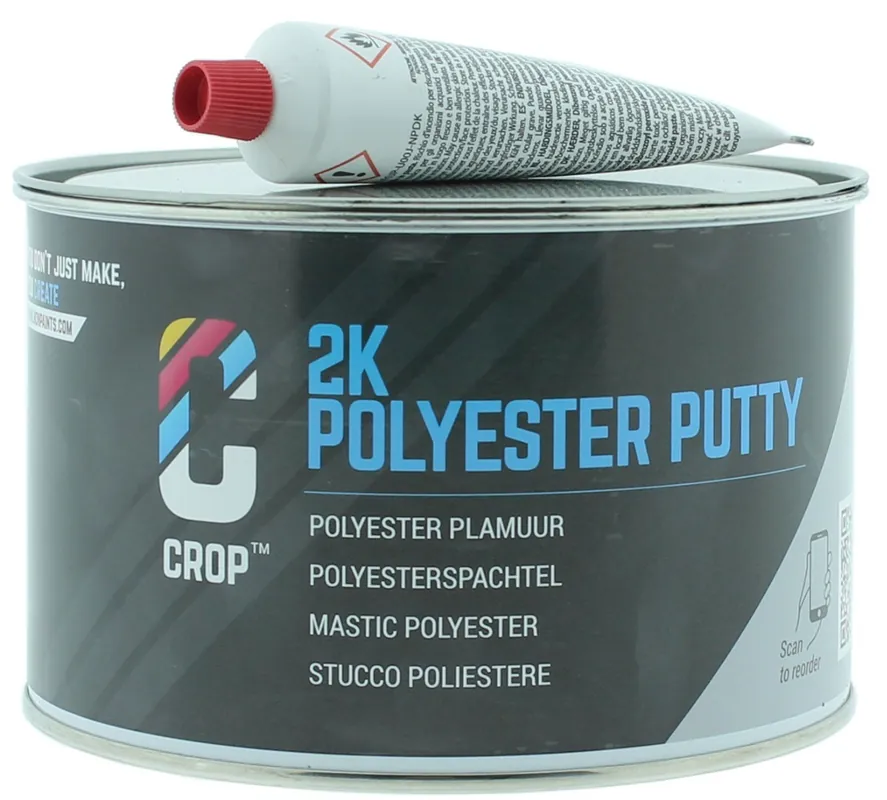 CROP 2K Polyester Plamuur 1,3 liter + Verharder Weekendaanbieding